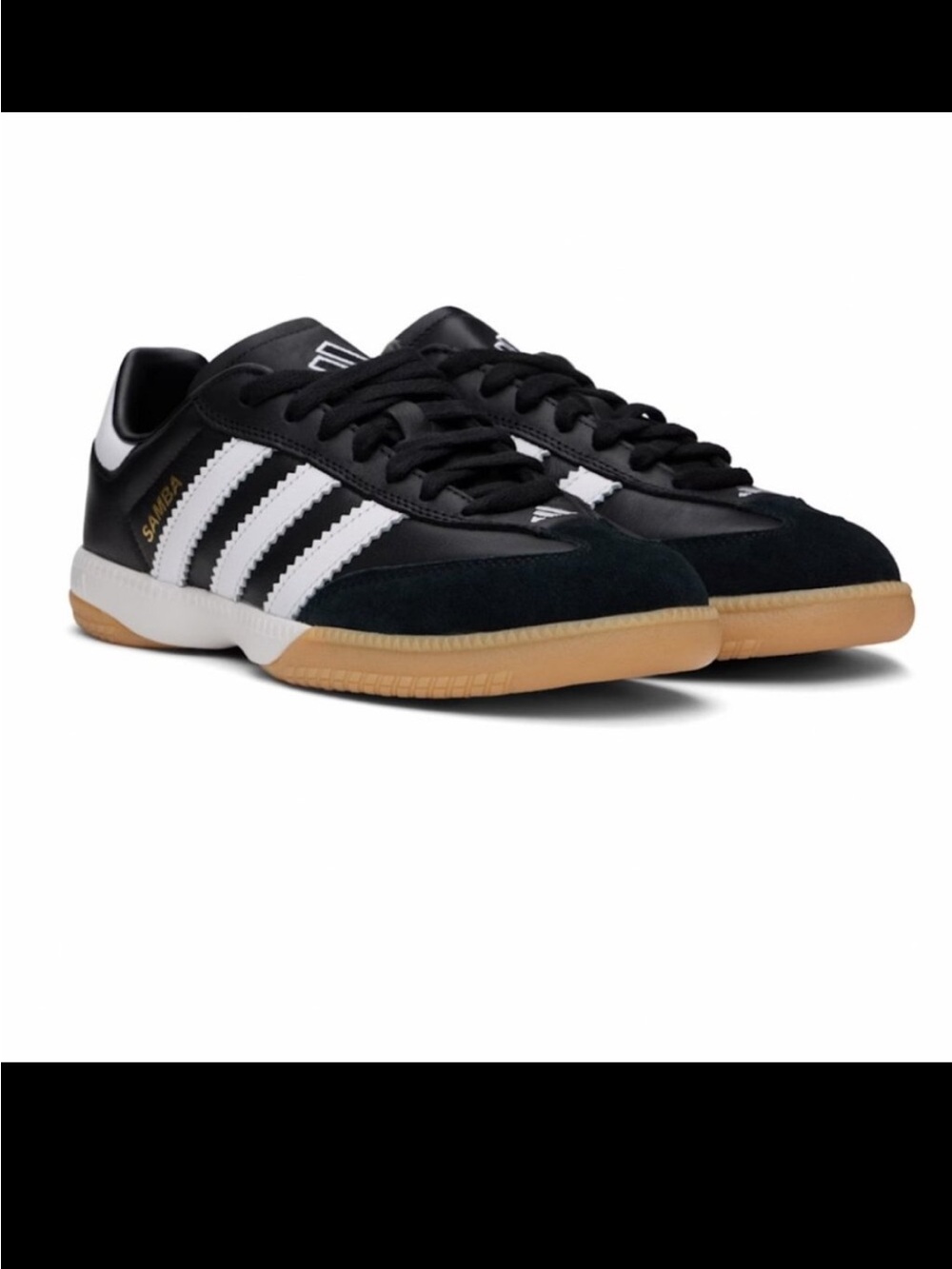 ADIDAS ORIGINALS Black & White Samba MN Sneakers